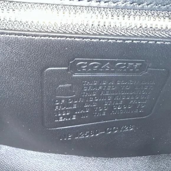 Coach black leather kisslock frame bag 16 top handle crossbody - Picture 4 of 6